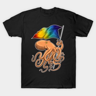 Octopus Rainbow Flag T-Shirt